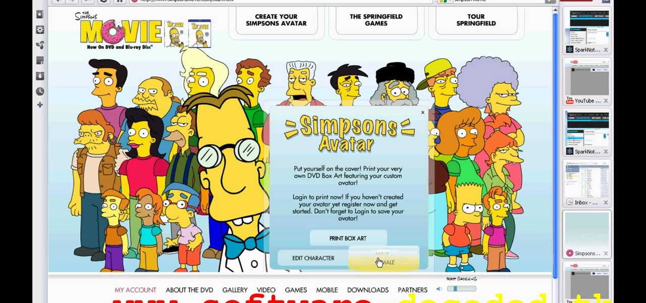 make your picture into a simpsons character